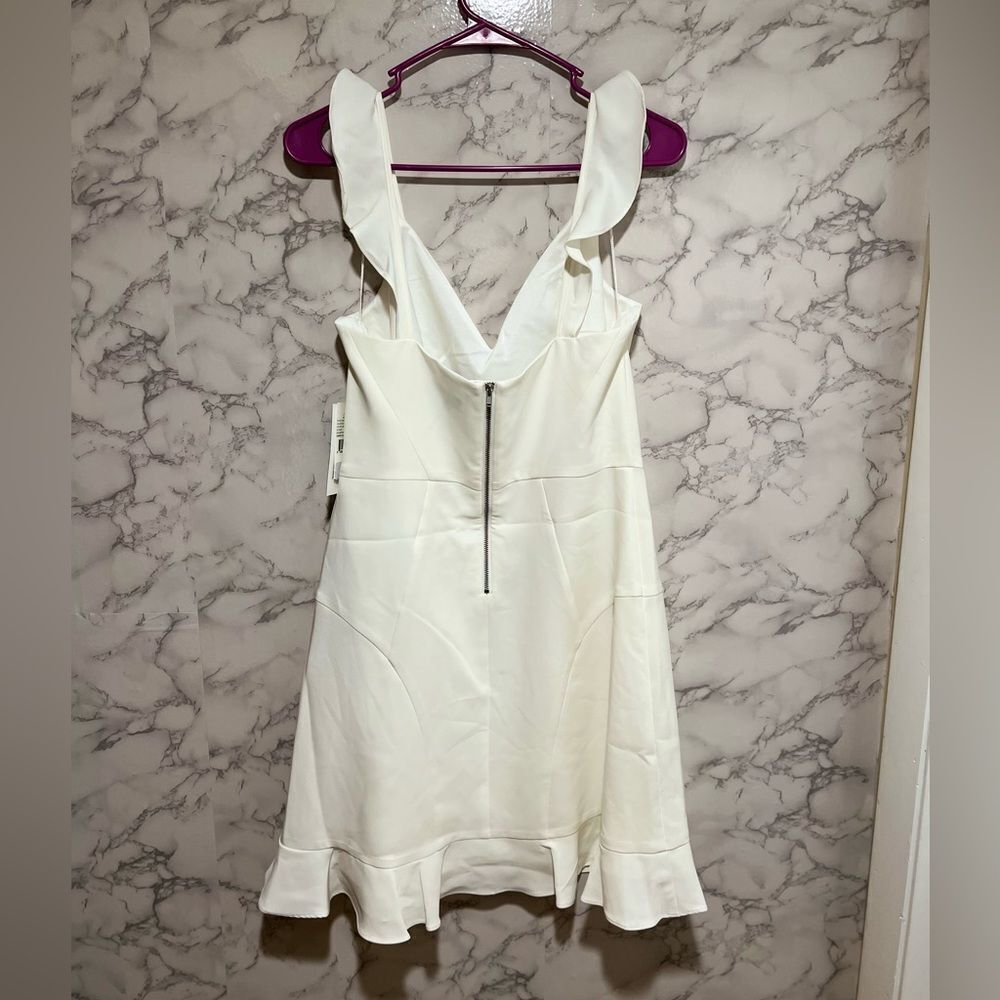 Aidan Mattox IVORY Crepe Cocktail Dress - Picture 8 of 9